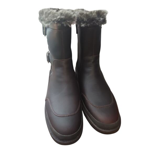 Merrell Tremblant Ezra Zip WP Ice+ Boot brown leather sz 10 fur lined snow new - Picture 7 of 7